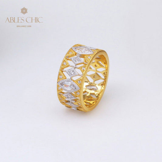 Starry Fretwork Band Ring 5093