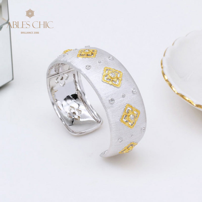 CZ Clovers Floral Bracelet 5463