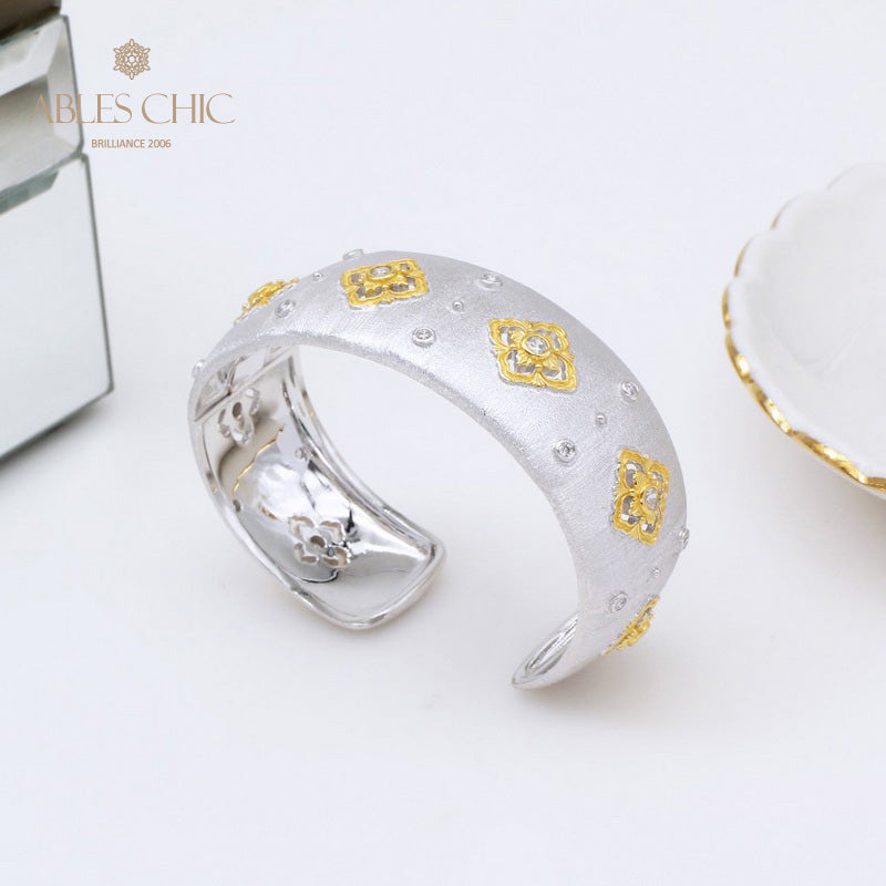 CZ Clovers Floral Bracelet 5463