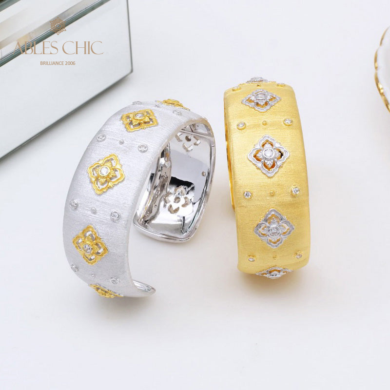 CZ Clovers Floral Bracelet 5463
