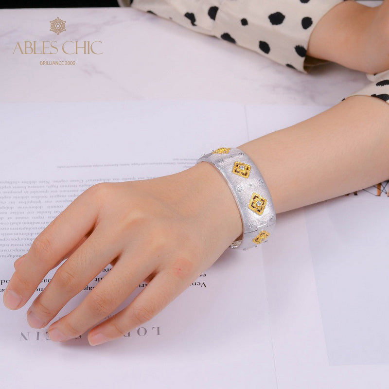 CZ Clovers Floral Bracelet 5463
