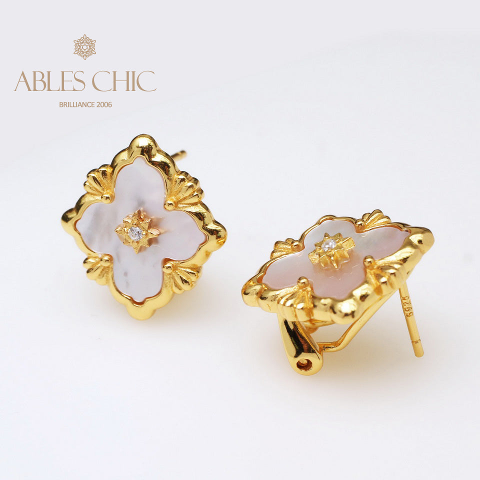 Clover Star Floral Earrings 5035