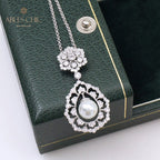 Filigree Teardrop Pearl Necklace 6275