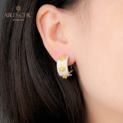 Silky Stars Floral Earrings 5334