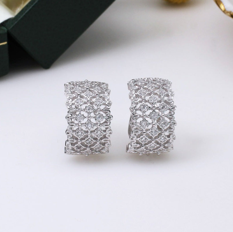 Airy Lace Honeycomb Earrings 5106