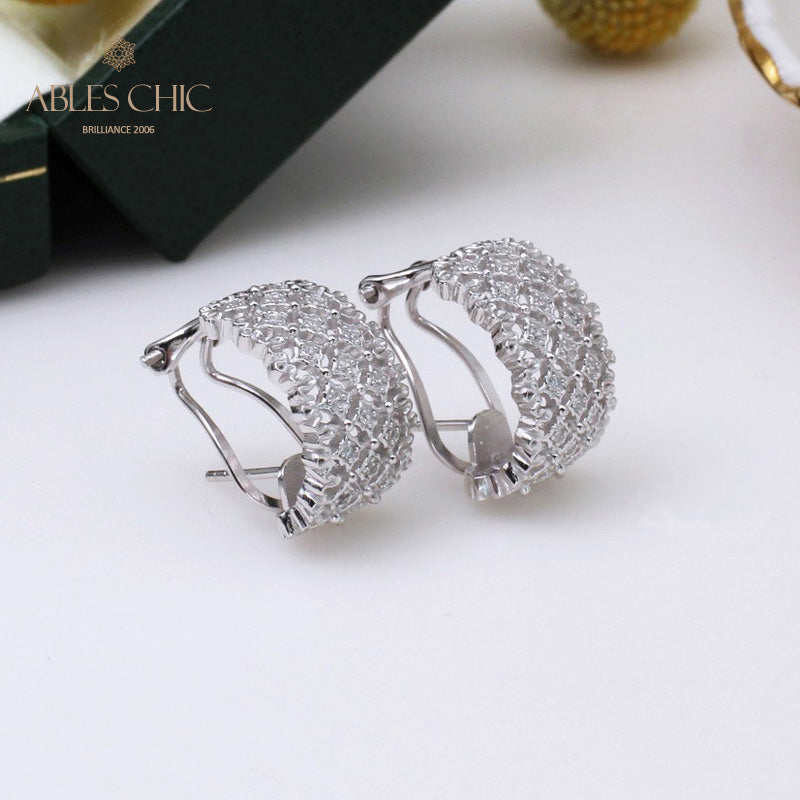 Airy Lace Honeycomb Earrings 5106
