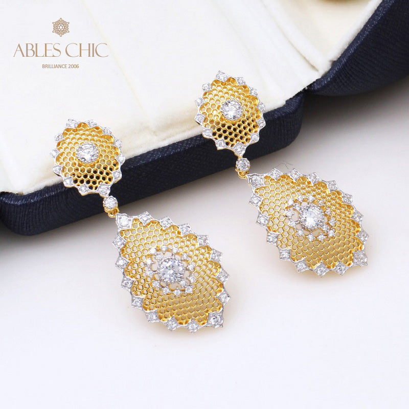 Lace Honeycomb Airy Earrings 5115