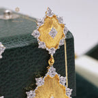 Detailed Silky Stars Floral Earrings 5278