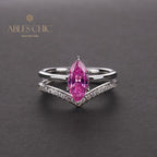 Pezzottaite Wedding Ring R0386