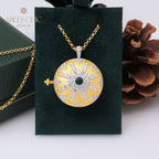 Ruby CZ Locket Pendant 5210