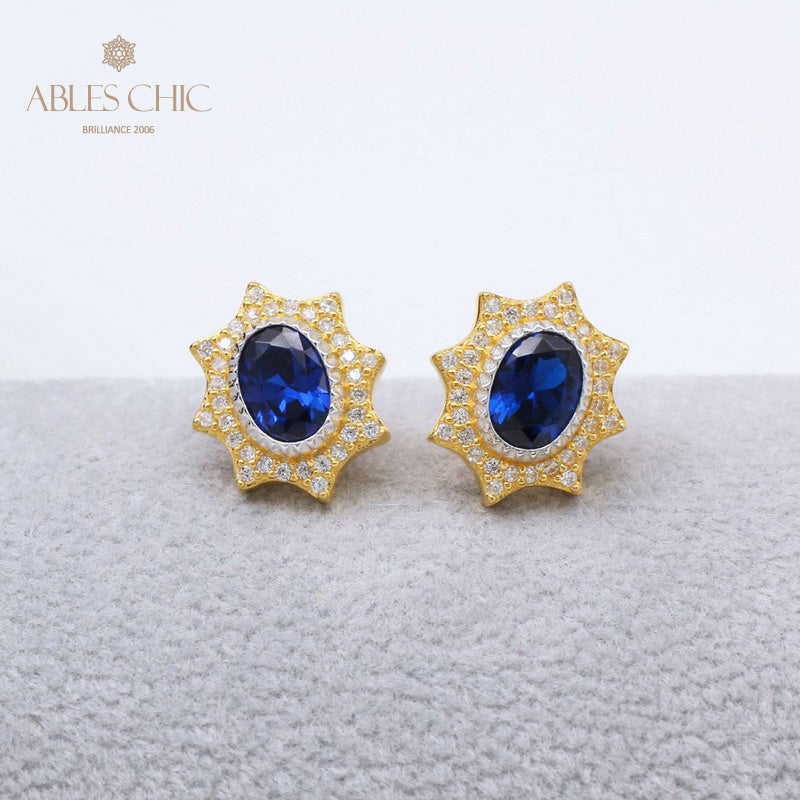 Solatiare Sapphire Star Earrings 5471