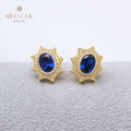 Solatiare Sapphire Star Earrings 5471