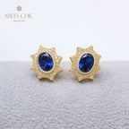 Solatiare Sapphire Star Earrings 5471