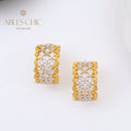 Airy Lace Honeycomb Earrings 5011