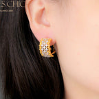 Airy Lace Honeycomb Earrings 5011