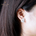 Maple Leaf Brushed Earrings 5141