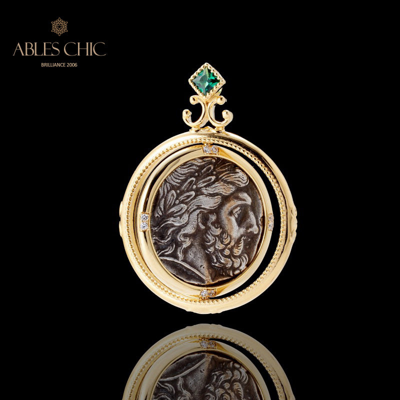 Antique Roman Coin Necklace 5780