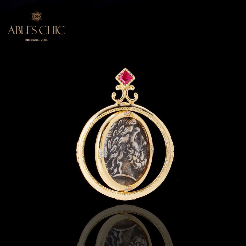 Antique Roman Coin Necklace 5780