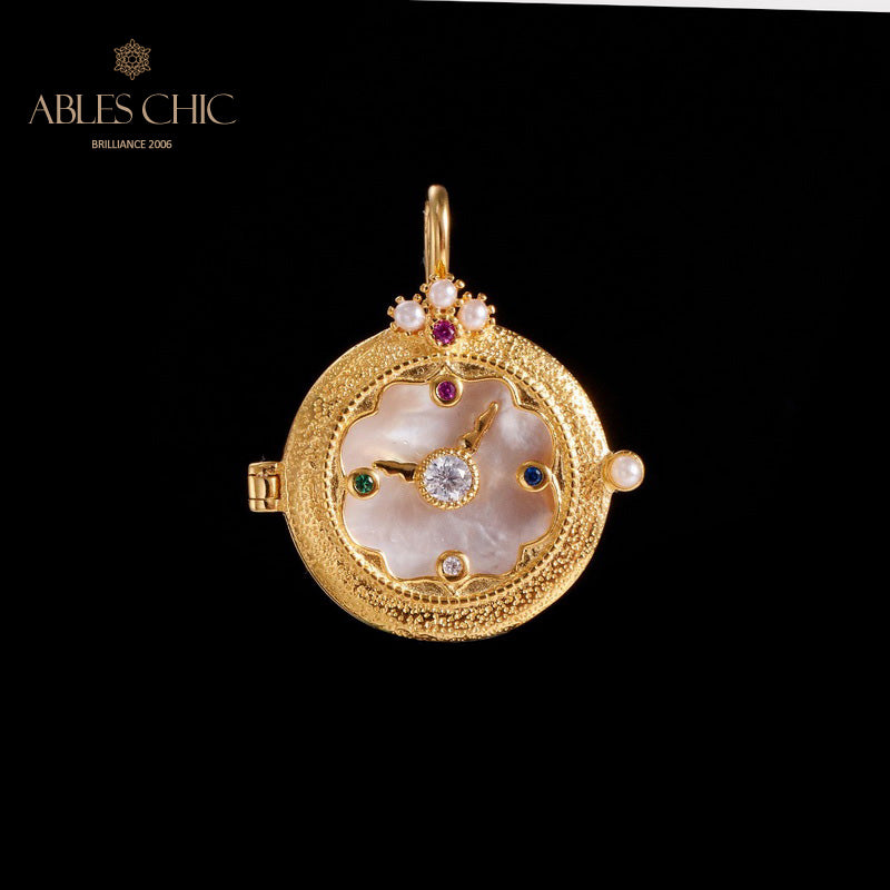 Pocket Watch Locket Necklace 5788