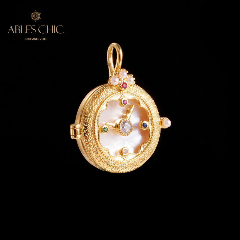 Pocket Watch Locket Necklace 5788