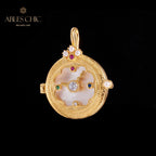 Pocket Watch Locket Necklace 5788