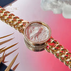 Greek Athena Flip Medallion Bracelet