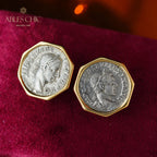 Goddess of Wisdom Medallion Earrings