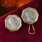 Goddess of Wisdom Medallion Earrings