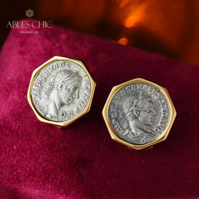 Goddess of Wisdom Medallion Earrings