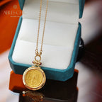 Gold Lira Emperor Coin Necklace