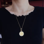 Gold Lira Emperor Coin Necklace