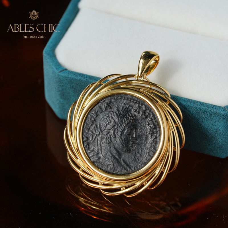 Ancient Lira Artifact Medallion Pendant Only