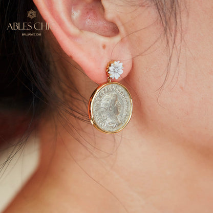 Floral Roman Lira Earrings