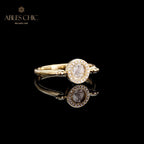 Ancient Silver Coin Ruby Ring