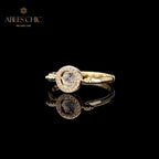 Ancient Silver Coin Ruby Ring