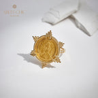 Greek Gold Coin Ring