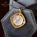 Byzantine Hercules Emerald Medallion Pendant Only