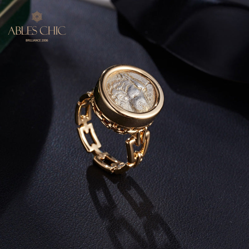 Roman Lion Coin Ring