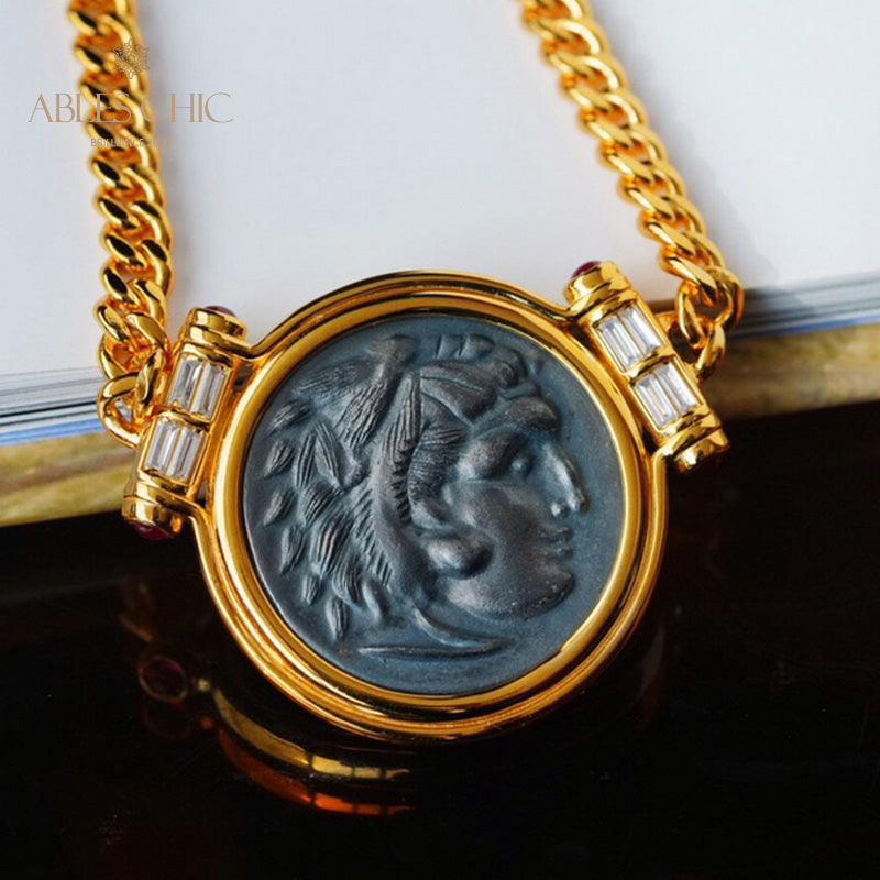 Greek Antique Coin Necklace 6043