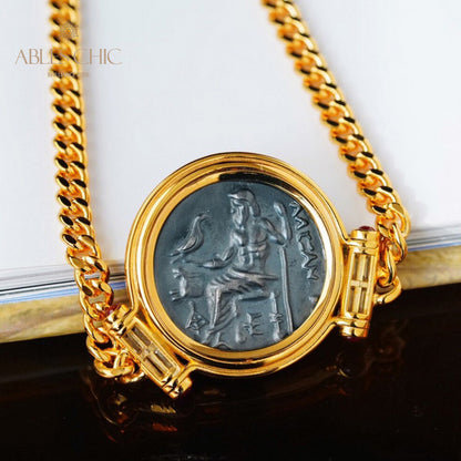 Greek Antique Coin Necklace 6043