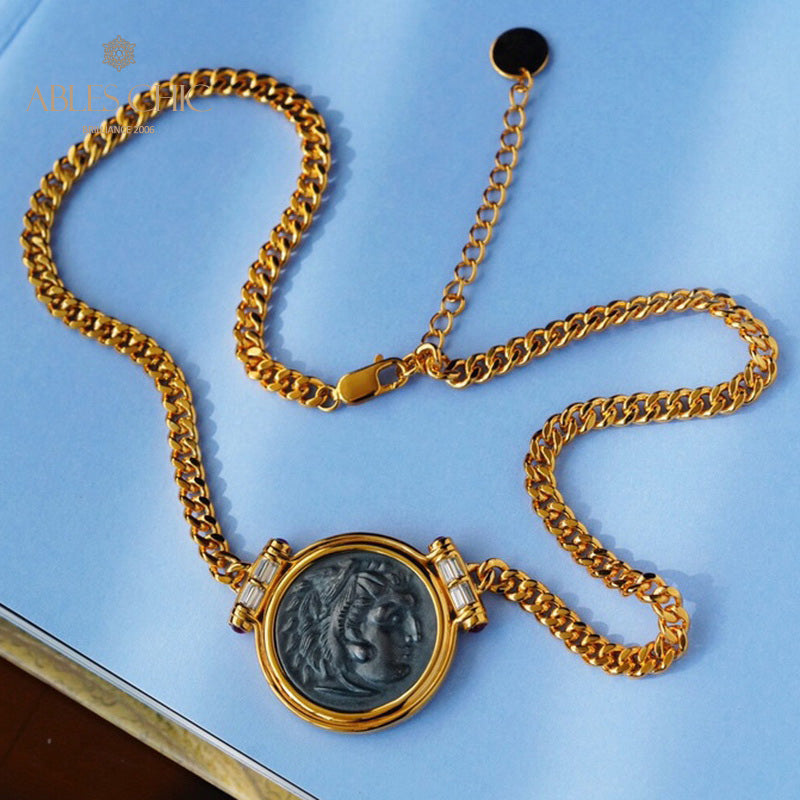 Greek Antique Coin Necklace 6043