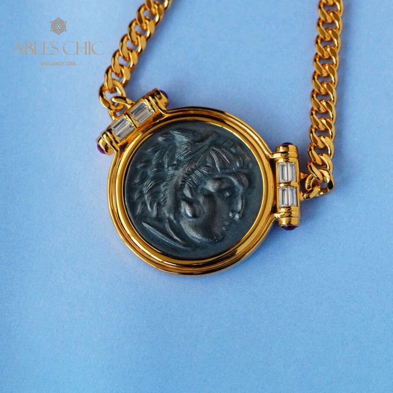 Greek Antique Coin Necklace 6043