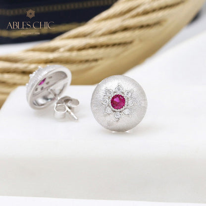 Dome Star Floral Earrings 5478