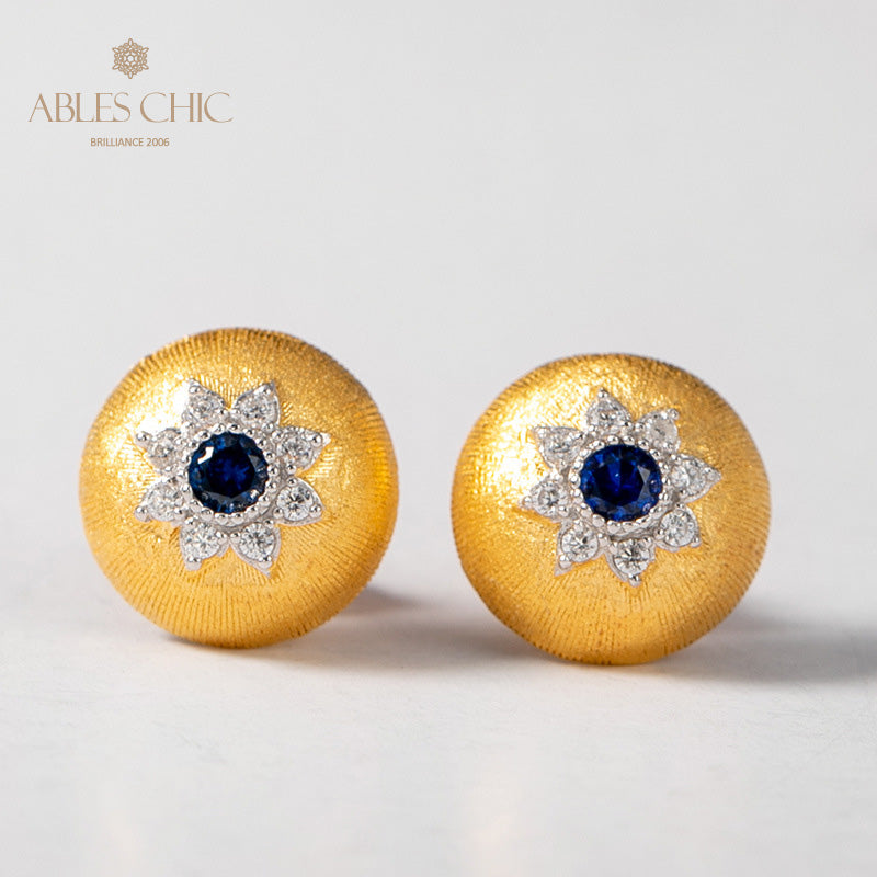 Dome Star Floral Earrings 5091