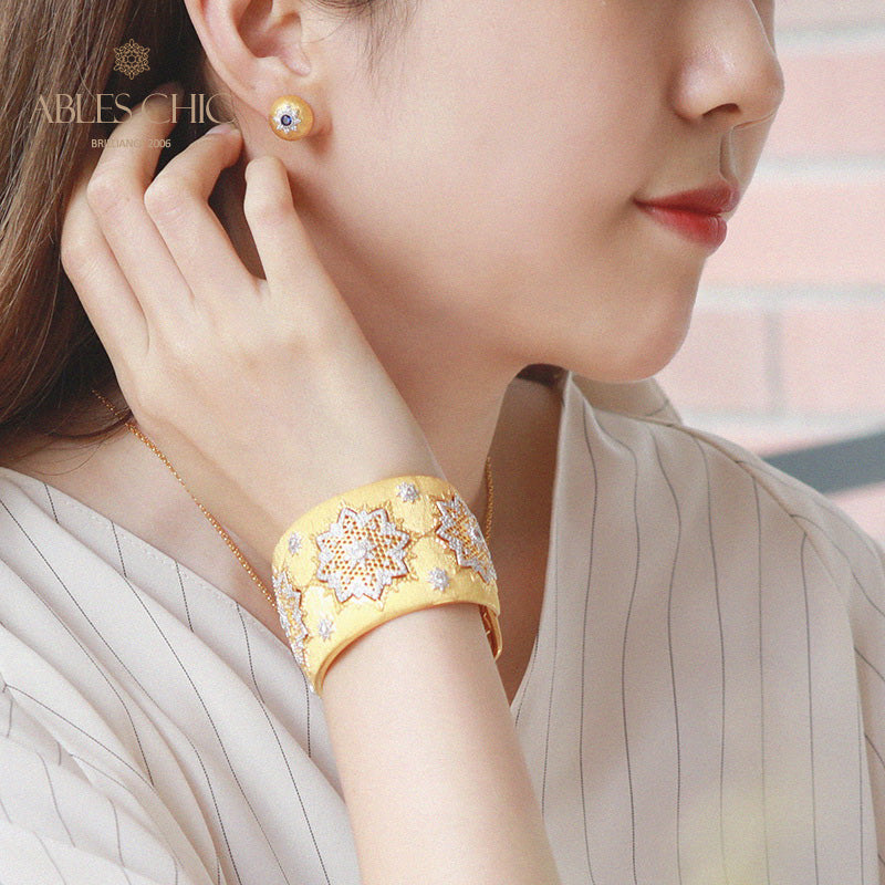Dome Star Floral Earrings 5091