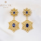 Floral Snowflake Chandelier Earrings 5654