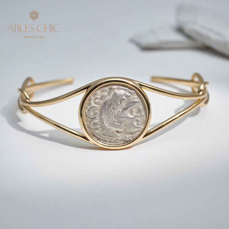 Greek Heracles Lira Coins Bangle