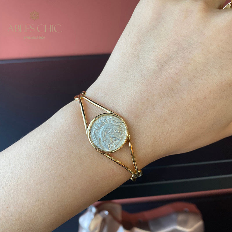 Greek Heracles Lira Coins Bangle