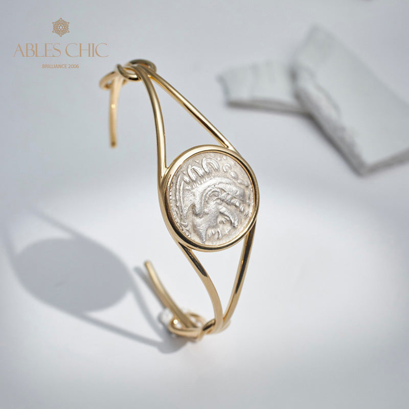 Greek Heracles Lira Coins Bangle