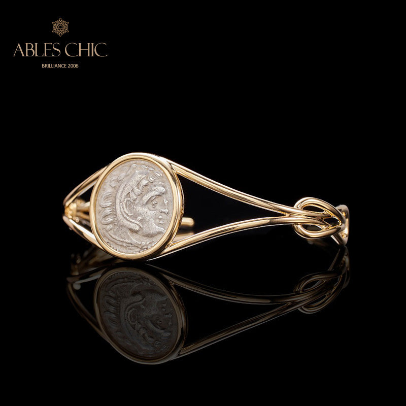 Greek Heracles Lira Coins Bangle